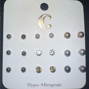 Charming Charlie Gold and Silver Stud Earring Set